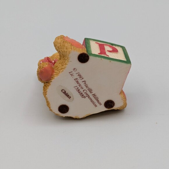 Cherished Teddies Bear with ABC "P" Block (158488P) 1995 - Picture 7 of 10